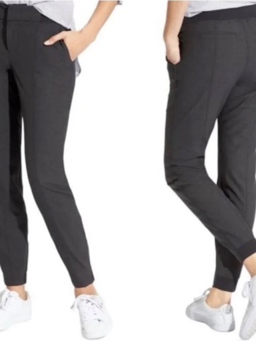 Athleta Women's Charcoal Work It City Jogger Pants - Picture 3 of 8
